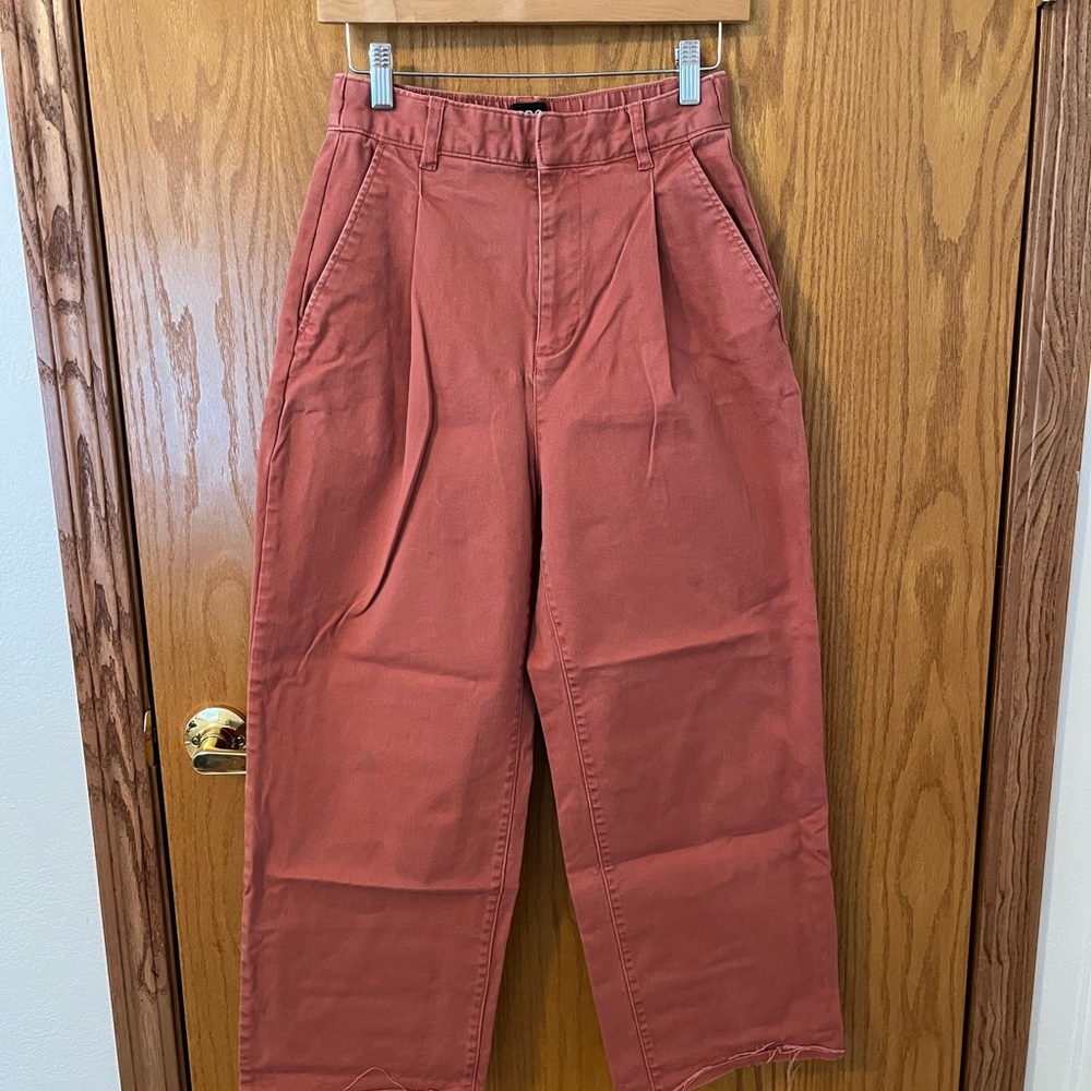 BDG Women's Cropped Pants in Terracotta
